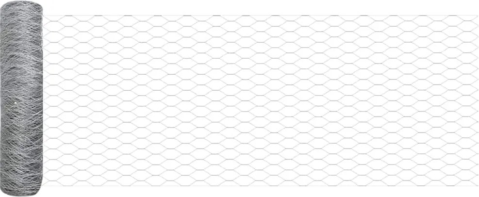 vidaXL Gard cu Stâlp Argintiu 0,4 x 50 m Oțel