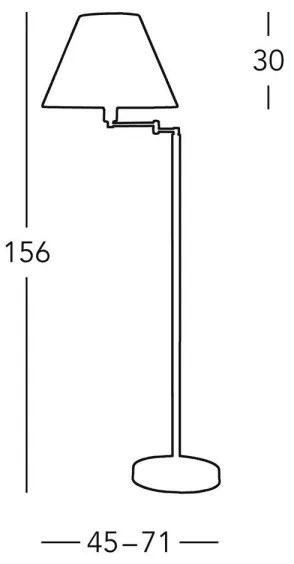 Kolarz 264.41.6 - Lampadar HILTON 1xE27/60W/230V