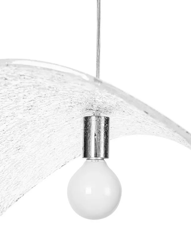 Lustra suspendata din sticla structurata Hat 60 transparent