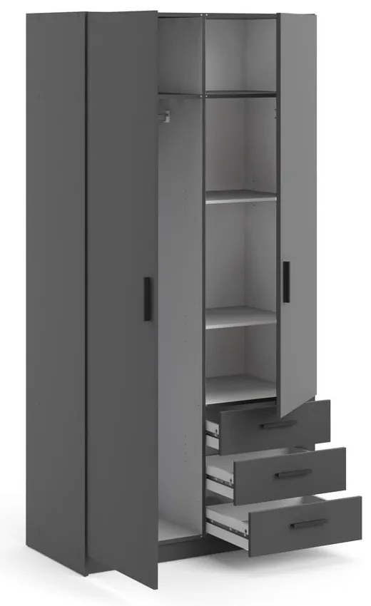 Șifonier gri închis 99x200 cm Sprint – Tvilum