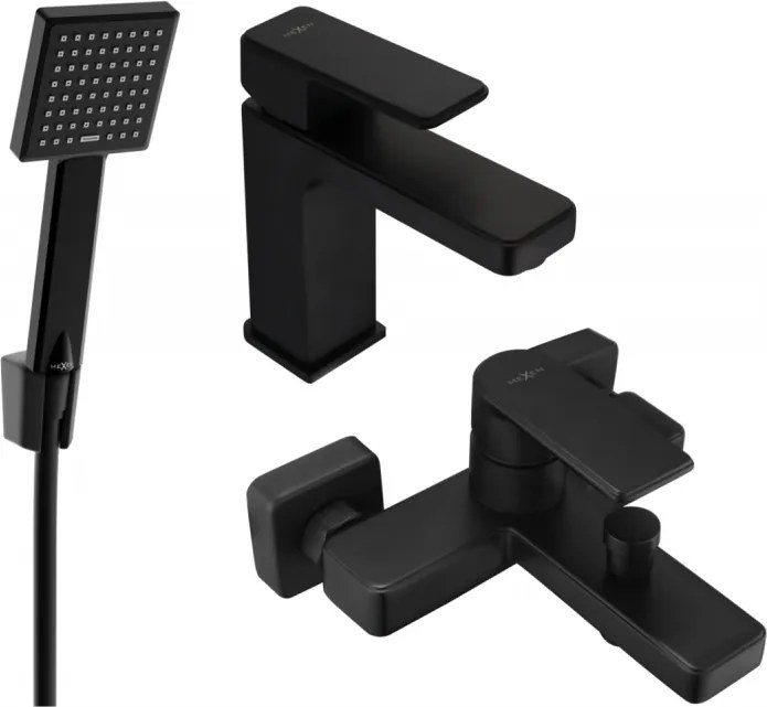 Mexen Mino Set pentru cadă R45, negru - 72403R45-70