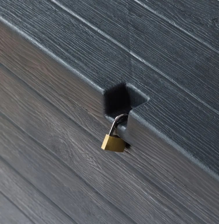 WOOD cutie de depozitare din plastic pentru grădină 420 L, g