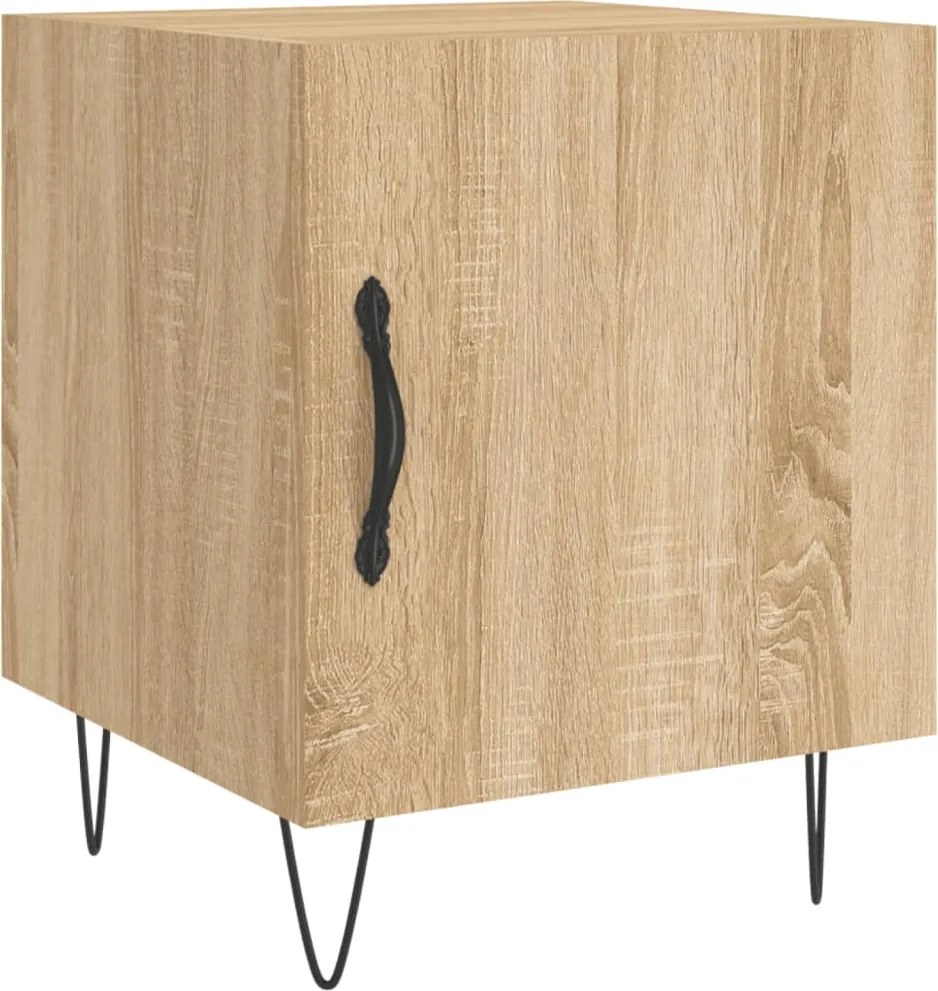 vidaXL Noptieră, stejar sonoma, 40x40x50 cm, lemn compozit