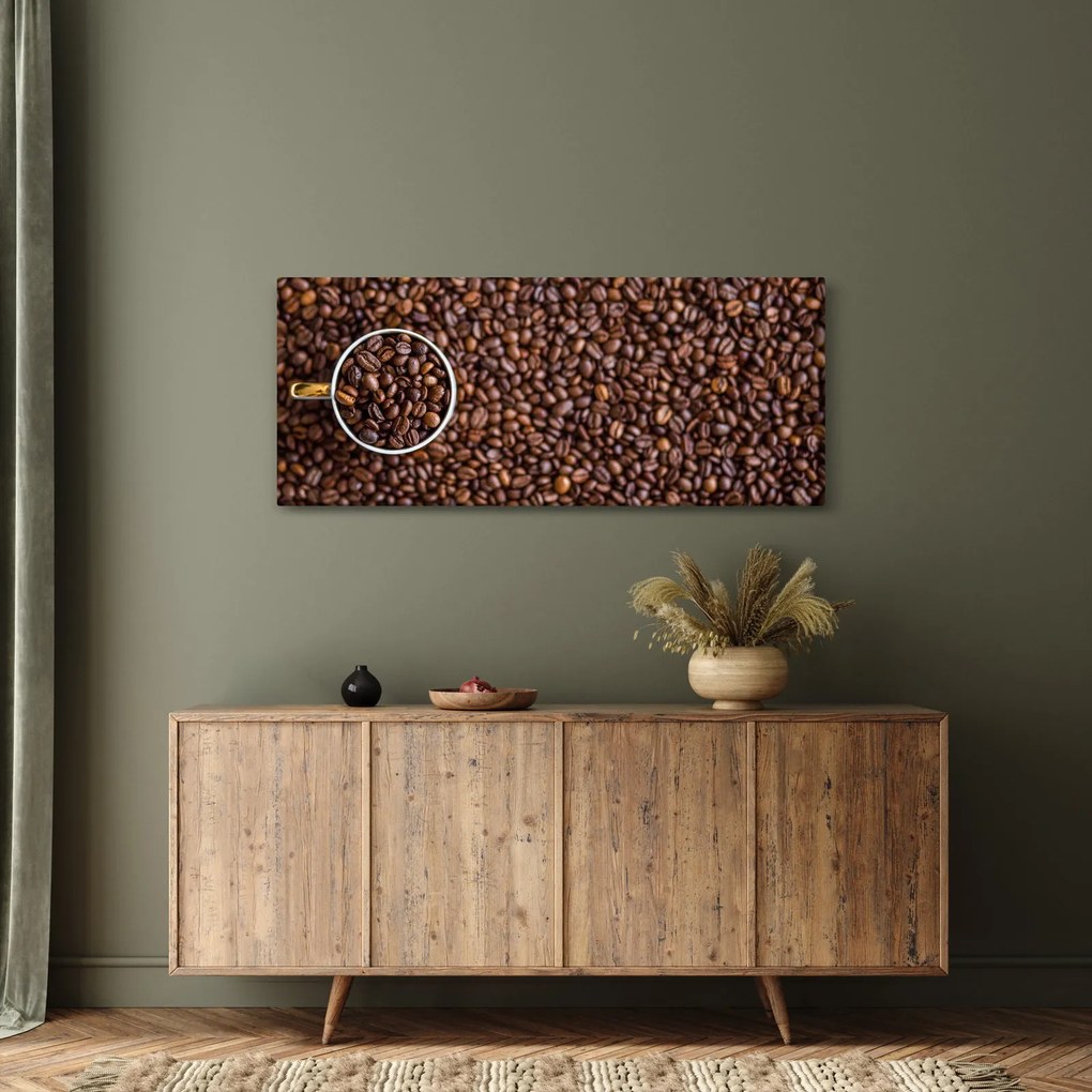 Tablou - boabe de cafea (120x50 cm)