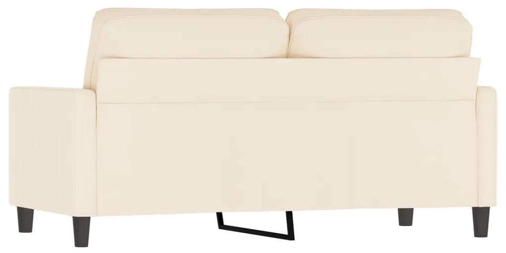 Canapea cu 2 locuri, crem, 140 cm, catifea