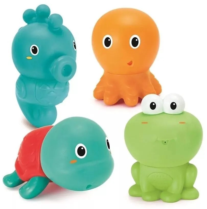 Jucarie de baie cu stropitoare Infantino Aquarium,  sistem de curatare antimucegai