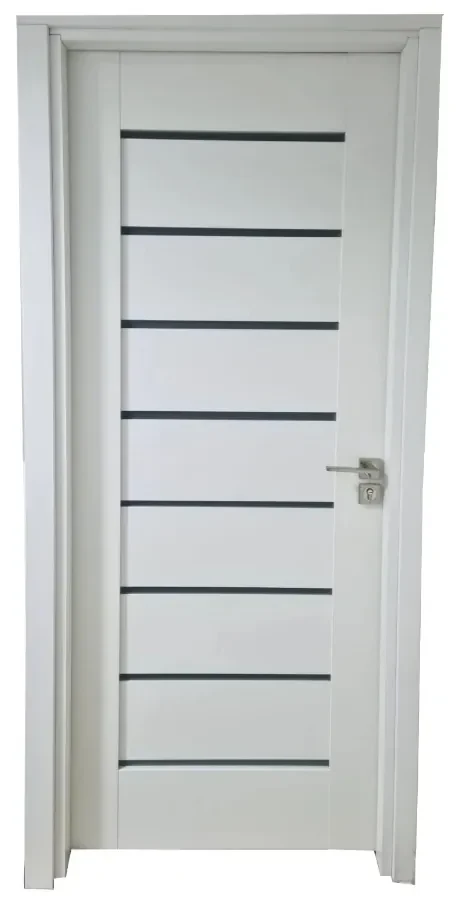 Usa Interior din MDF Novo Doors ND11 LUX PREMIUM, Cadru din Lemn Masiv, KIT COMPLET, Toc Reglabil de 10 CM INCLUS, Plinta pe Ambele Parti (Culoare: