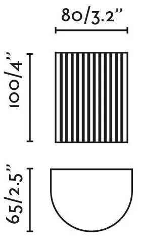 Aplica perete aluminiu striat alb, 1xGU10, SOLE round
