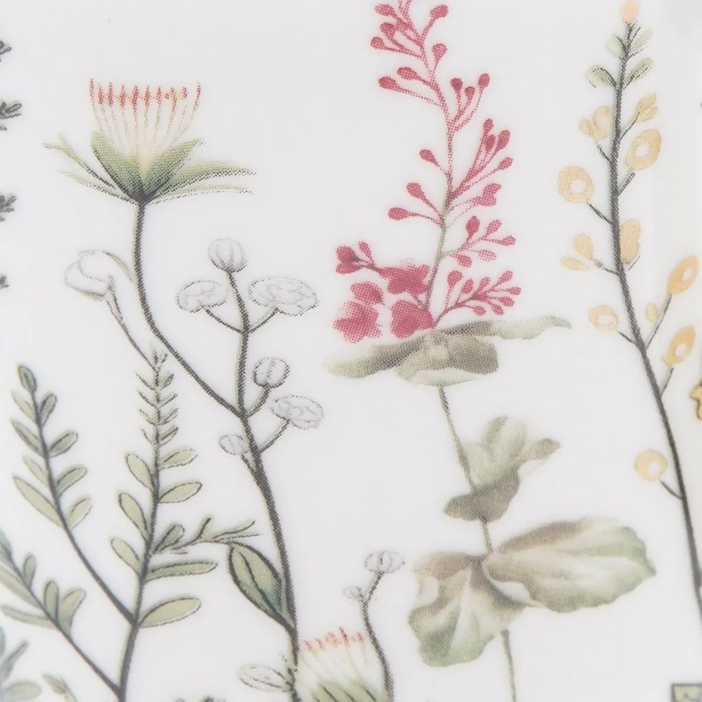 Set de 6 căni din porțelan Pajiște de vară 230 ml, roșu