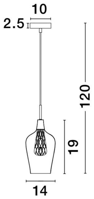 Pendul design modern 14cm Filo NVL-1500202831