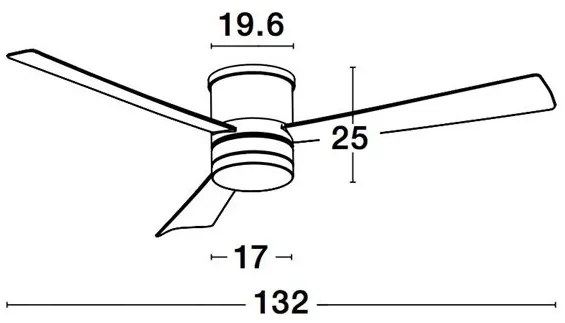 Ventilator de tavan cu telecomanda si iluminat SATIN nickel periat