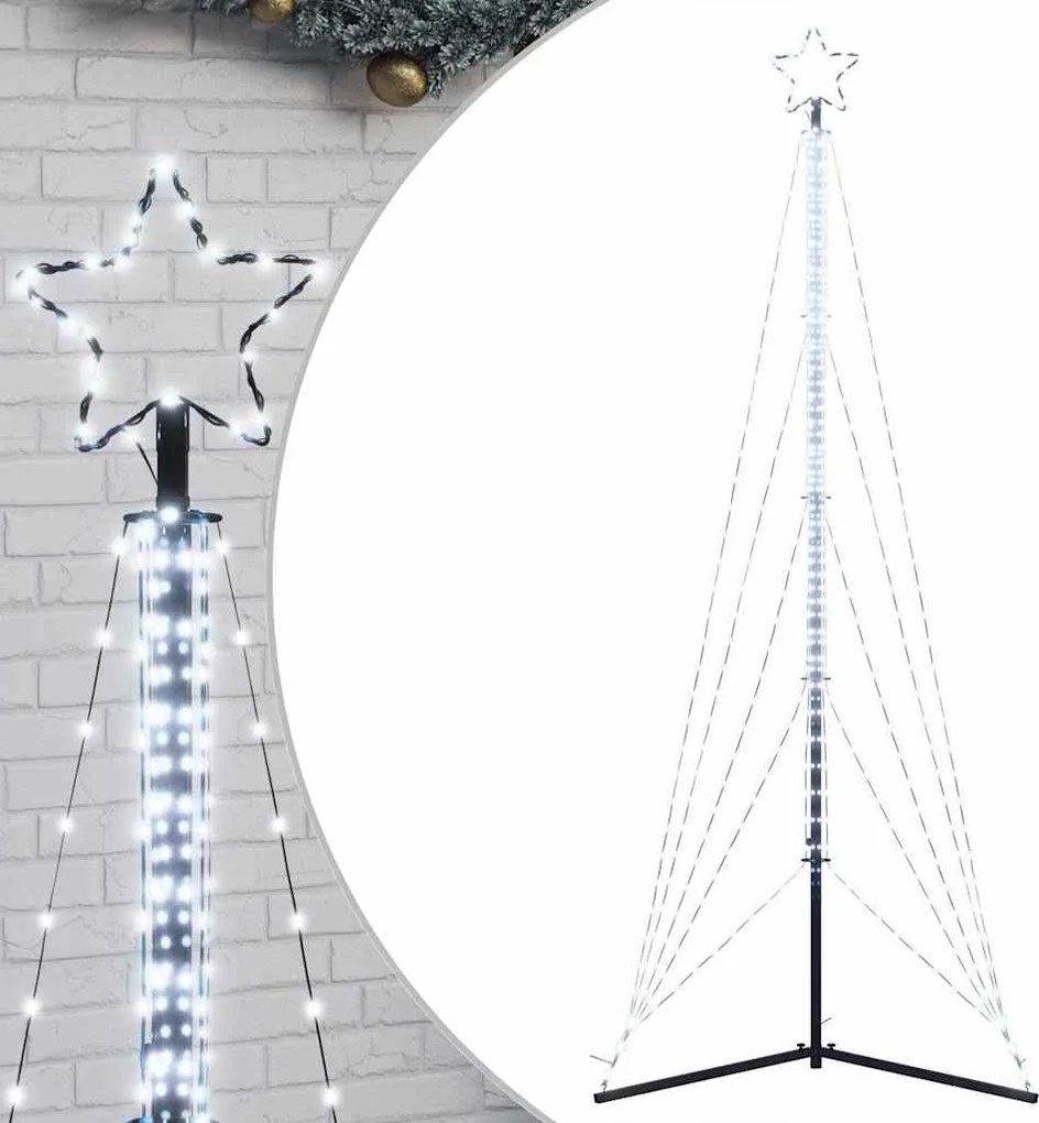 vidaXL Pom de Crăciun LED 525 LED-uri Alb Rece 302 cm