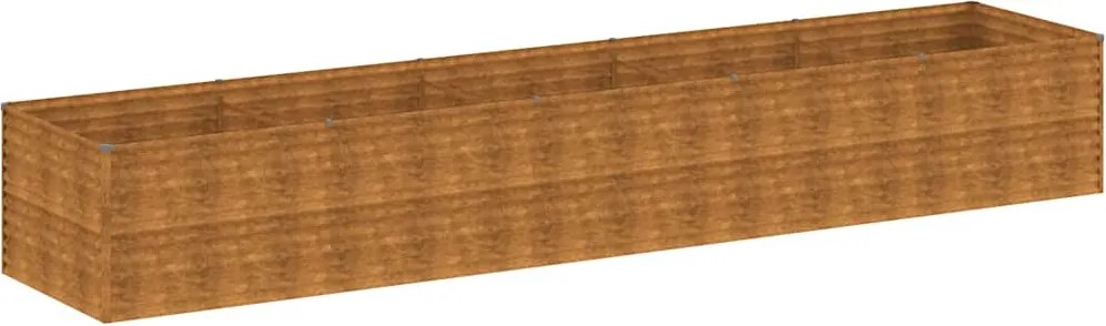 vidaXL Strat înălțat de grădină, 479x100x69 cm, oțel corten