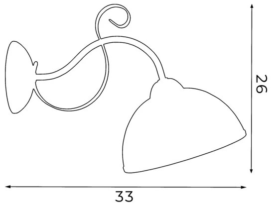 Aplică ANTICA 1xE27/60W/230V