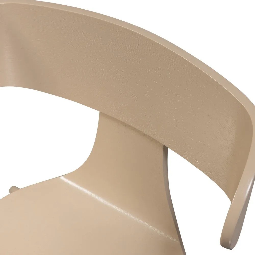 Scaun de dining în culoare naturală stivuibil cu aspect de lemn de frasin Form – WOOOD