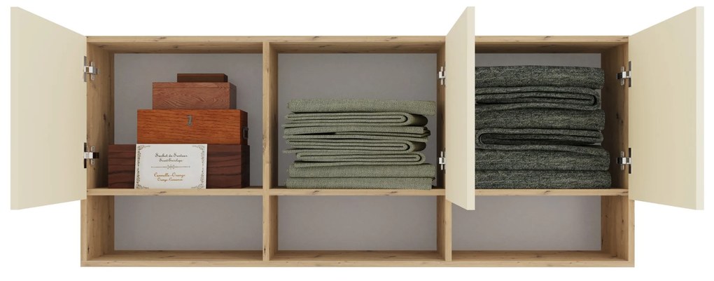 Set dormitor Malmo V13, Pat 200 x 140 cm, Stejar Artisan/Argila