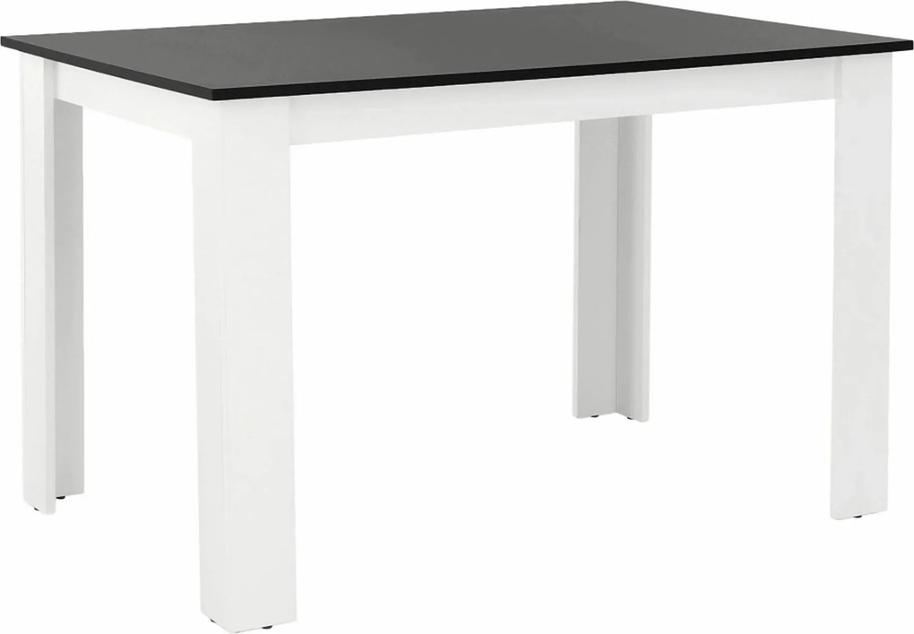 Masa KRAZ, negru/alb, PAL melaminat, 120x80x75 cm