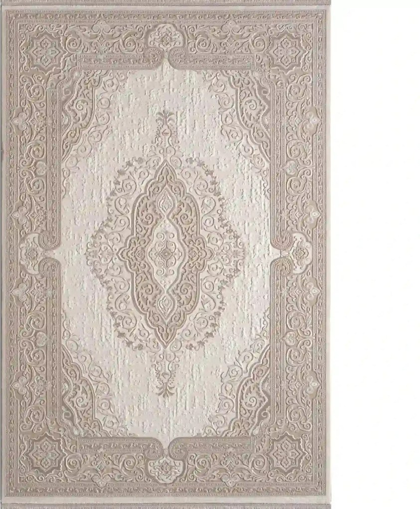 Covor ANETTA 03322A, 160x230 cm, forma dreptunghiulara, acril, crem/be