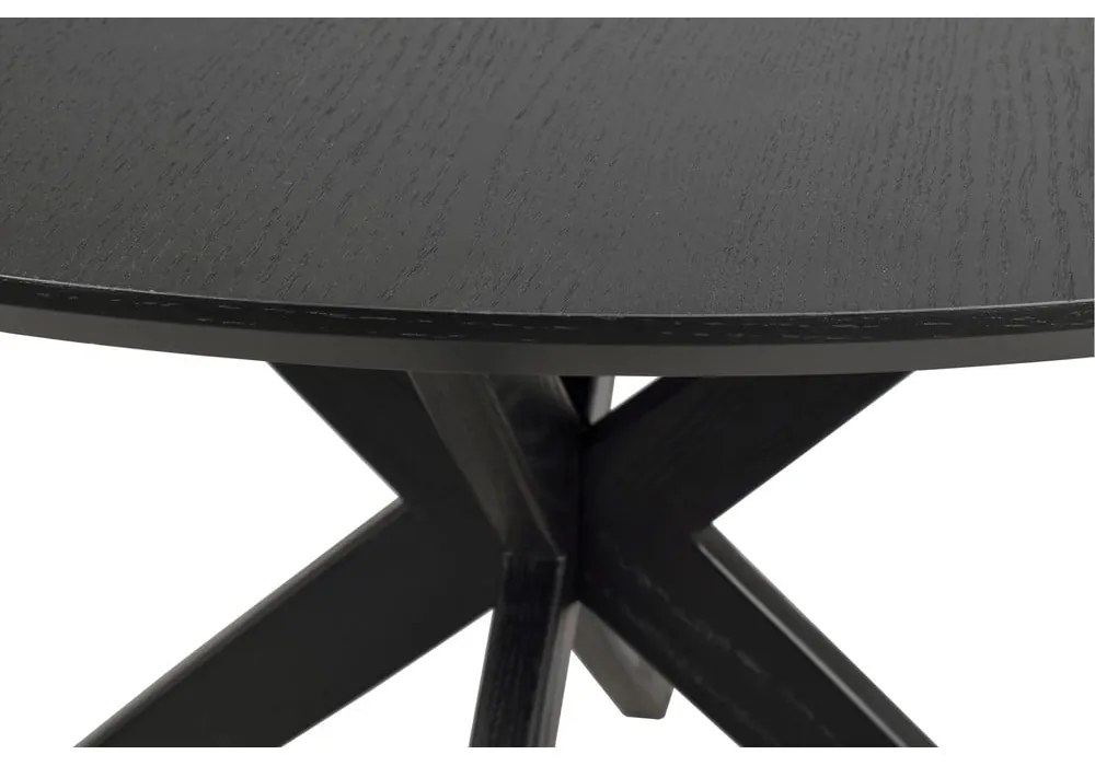 Masă de dining rotundă cu blat cu aspect de lemn de stejar 120x120 cm Calverton - Rowico