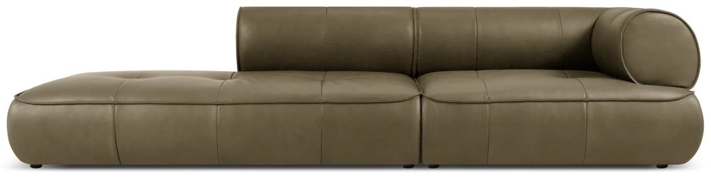 Canapea Lily cu 4 locuri si tapiterie din piele naturala
