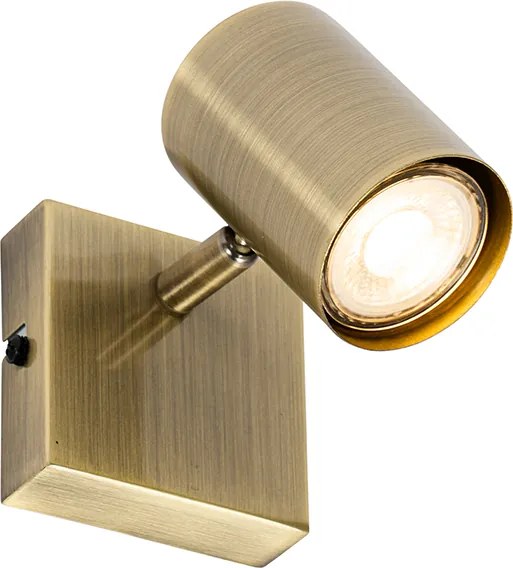 Spot modern bronz reglabil pătrat - Jeana