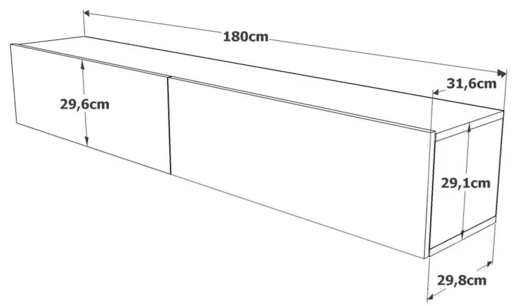 Comoda TV FR8 Athlantic Pine-Alb