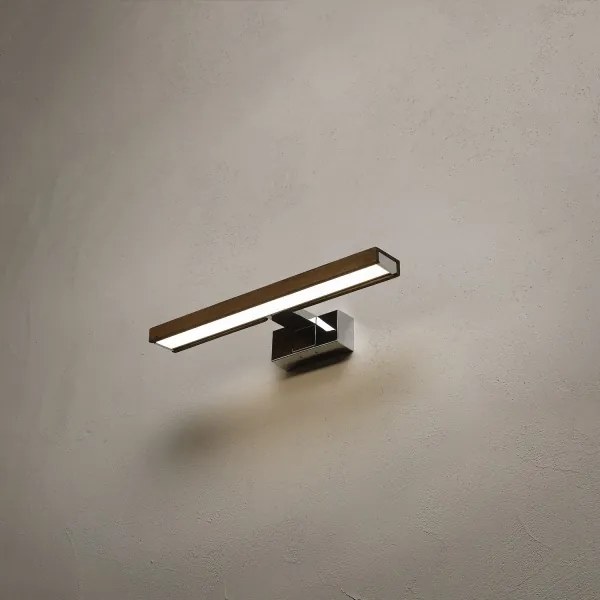 Brilagi-LED Lumină pentru oglindă de baie WOODY MIRROR 3în1 LED/8W/230V IP44 crom/stejar/nuc