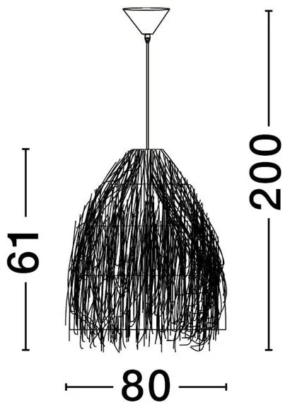 Lustra boho style design natural Hay
