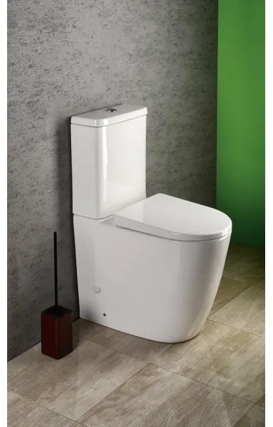 Sapho TURKU WC combinat, evacuare pe podea/pe perete, ceramică, albă