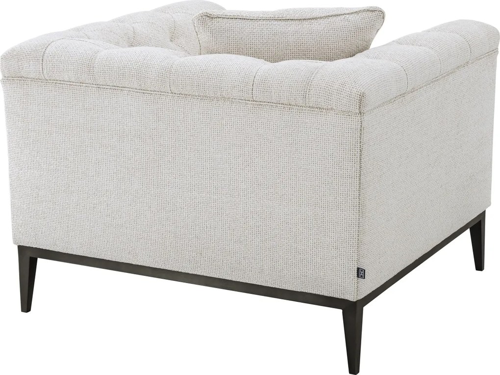 Fotoliu design LUX cu aspect Chesterfield Cesare, lyssa off-white