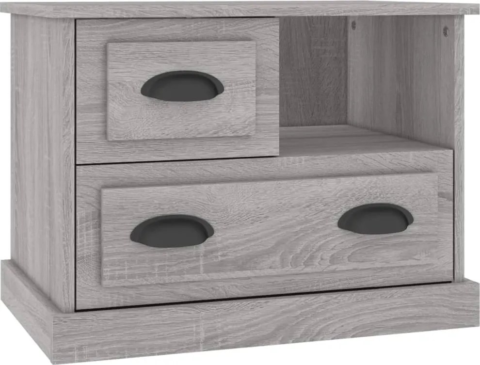 vidaXL Noptieră, gri sonoma, 60x39x45 cm