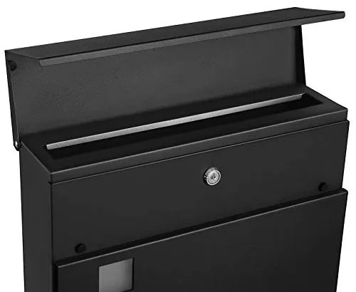 Cutie postala, Songmics, Negru, 37x10.5x37 cm