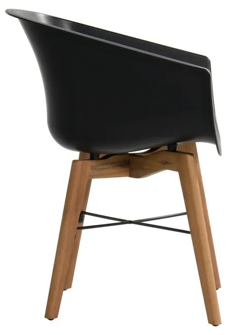 Scaune de grădină negre 2 buc. din plastic Amalia – Hartman