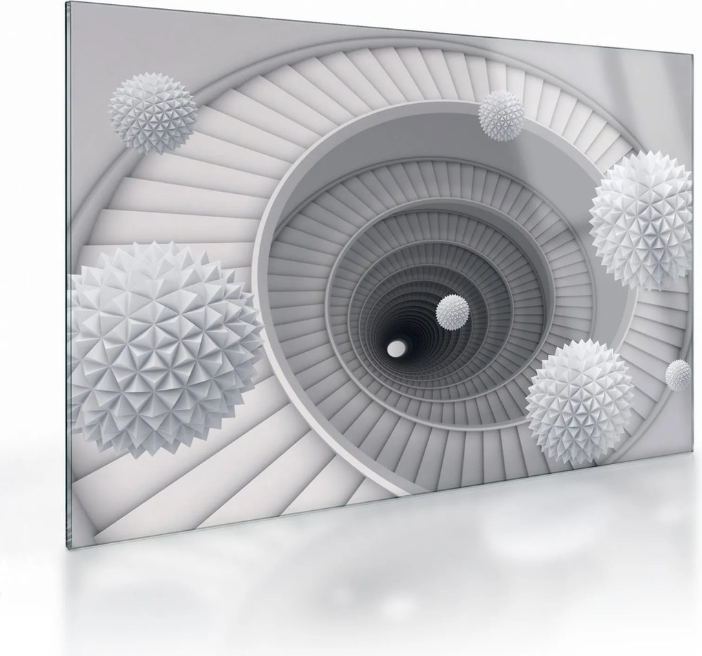 Tablou pe sticlă cu abstracție 3D (70x50 cm)