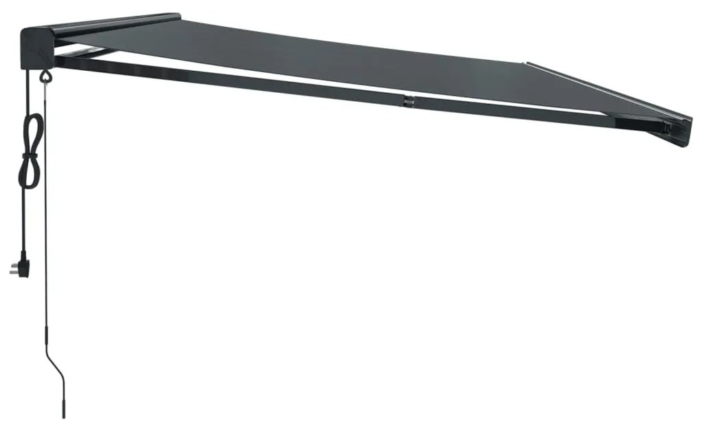 Copertina retractabila, antracit, 5x3 m, textil si aluminiu
