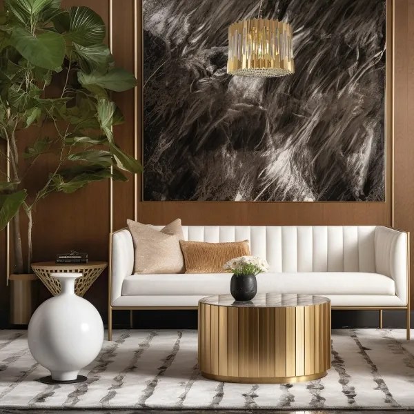 Lustră pe lanț RITZ 7xE14/40W/230V d. 42 cm auriu