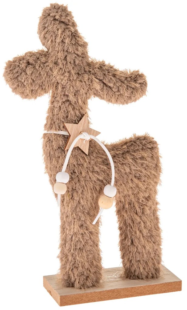 Decorațiune de Crăciun Ren din material textil  23cm , fleece pufos