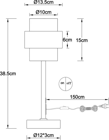 Globo 16090T - Lampă de birou DAREN 1xE27/40W/230V