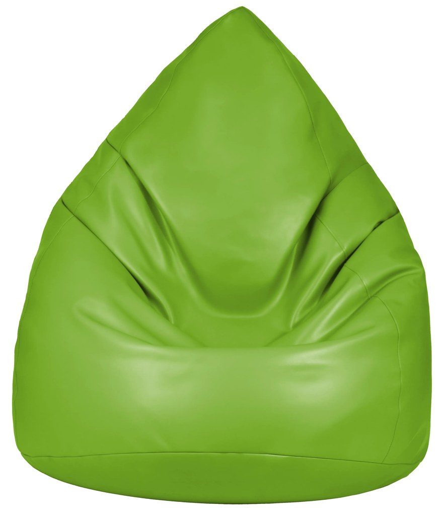 JAKS Mini fotoliu tip pară verde din piele ecologică