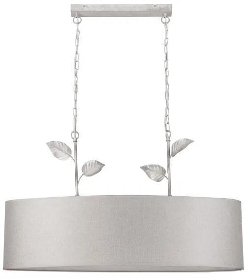 Lustră pe lanț NOEMI 2xE27/60W/230V argintiu