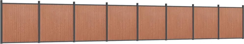 vidaXL Panou pentru gard, maro, 1391x186 cm, WPC