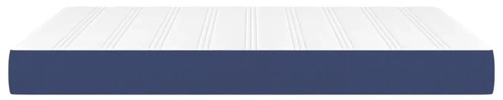 Saltea de pat cu arcuri, albastru, 140x200x20 cm, textil Albastru, 140 x 200 cm