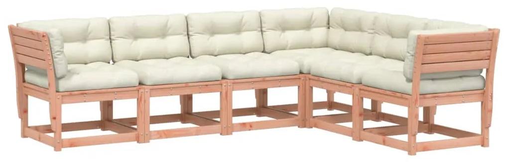 3217023 vidaXL Set canapele de grădină cu perne, 6 piese, lemn masiv Douglas