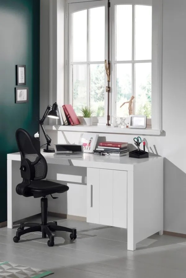Set Mobilier Cameră Copii ERIK: Birou și Bibliotecă, Alb – Vipack