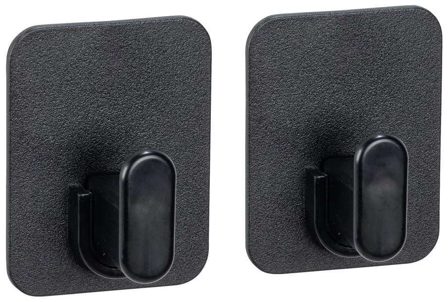 Cârlige negre 2 buc. autoadezive din plastic Parma – Allstar