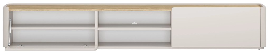 Comodă TV cu sertar Elivo 220 cm - cașmir / stejar uleiat
