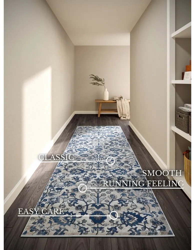 Covor tip traversă albastru/crem 80x240 cm Ernest – Villeroy&amp;Boch