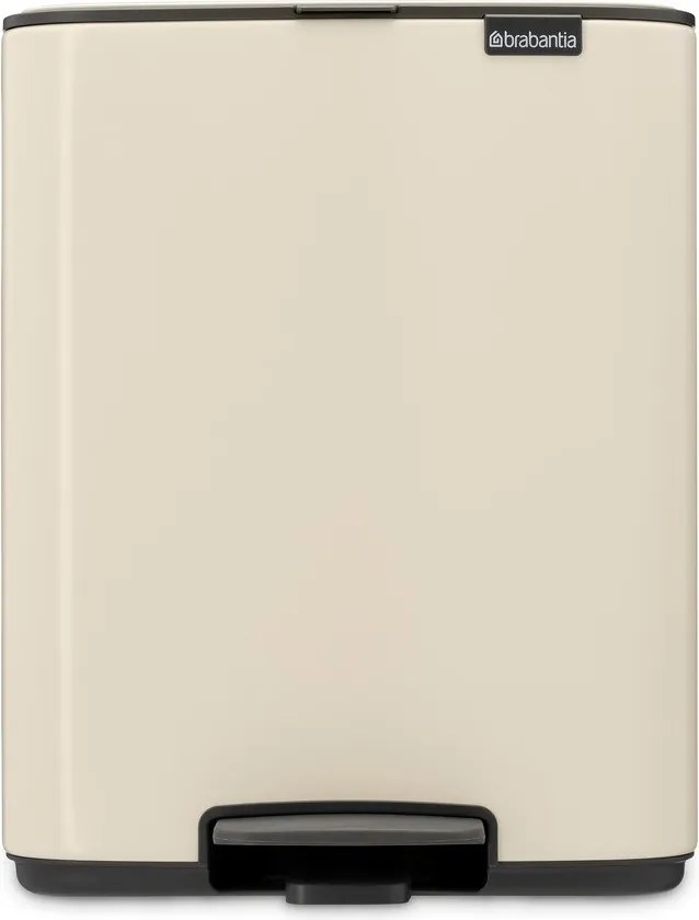 Coș de gunoi bej cu pedală din oțel 12 l Bo – Brabantia