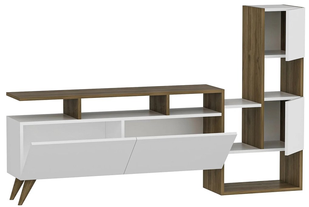 Mobilier living Patovi 2 (alb + Nuc) . 1095631