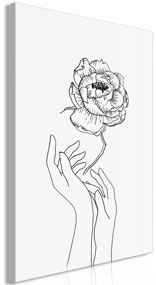 Tablou - Delicate Flower (1 Part) Vertical